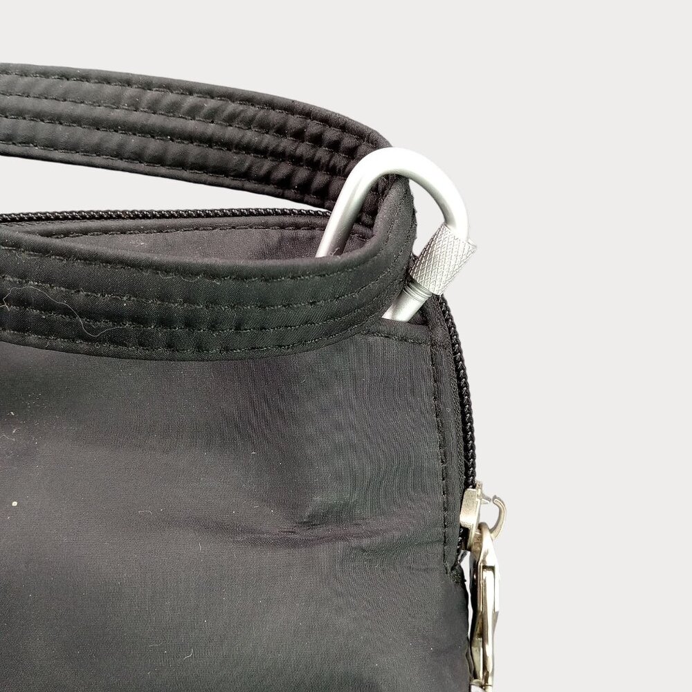 Travelon Crossbody Bag Black Nylon Adjustable Strap Compartments Secure Zipper - Picture 6 of 12